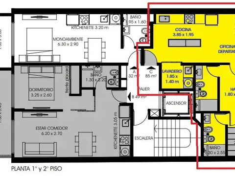 Departamento en Venta de 2 dormitorios