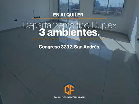 Alquiler Departamento Tipo Dúplex 3 Ambientes Con Triple Balcón En Centro De San Martín
