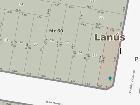 Galpón en Planta de 303 m². Fte. 8,65 x 35 mts. Más entre-piso de 70 m² de Oficinas.