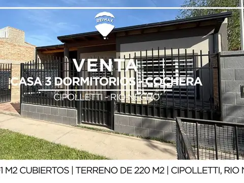 Casa 3 Dormitorios en Venta en Cipolletti