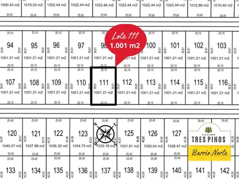 Terreno en Venta en Los Tres Pinos, USD 13.500