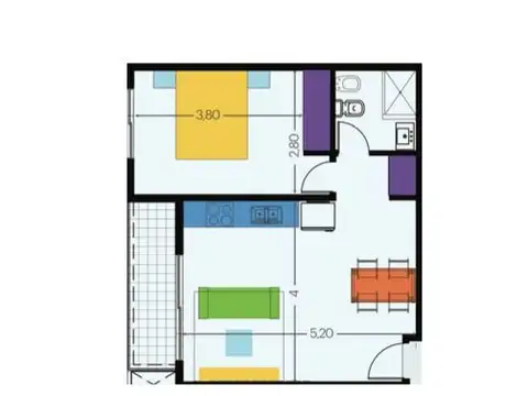 Departamento en Venta de 2 ambientes