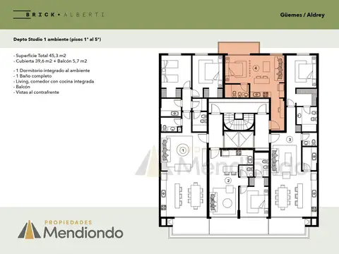Departamento en Venta de Monoambiente