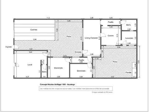 Casa 3 ambientes con 1 baño