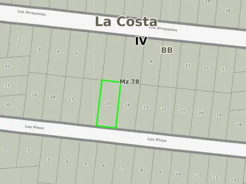 Terreno en Venta 15  mts Frente