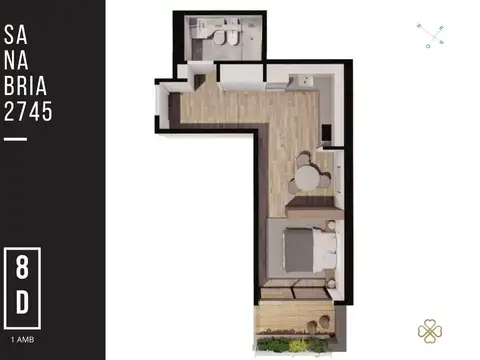 Monoambiente a financiar   Emprendimiento Villa Devoto - 8°D.