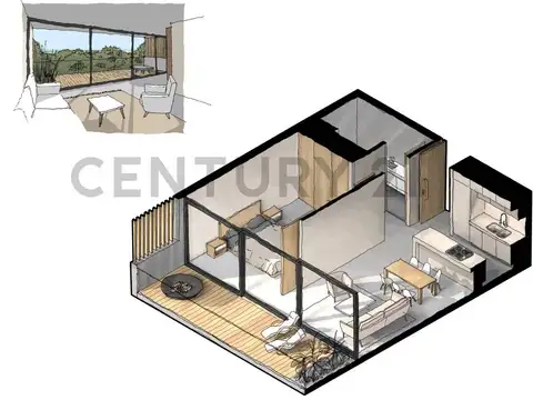 Departamento en Venta Pinamar Norte 3 dormitorios En pozo