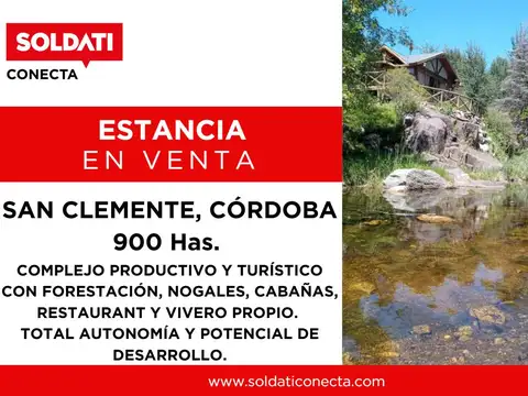 ESTANCIA EN SAN CLEMENTE, CBA, EQUIPADA PARA EL TURISMO.