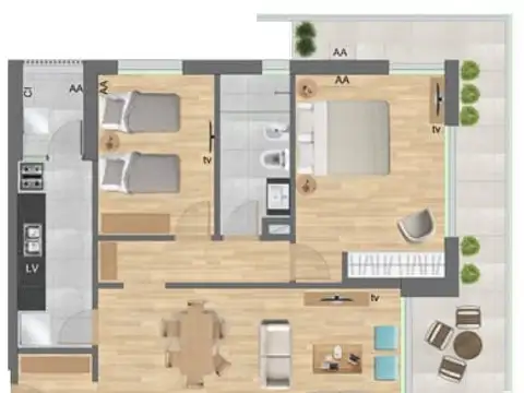 Departamento en Venta en Punta del Este, USD 285.500