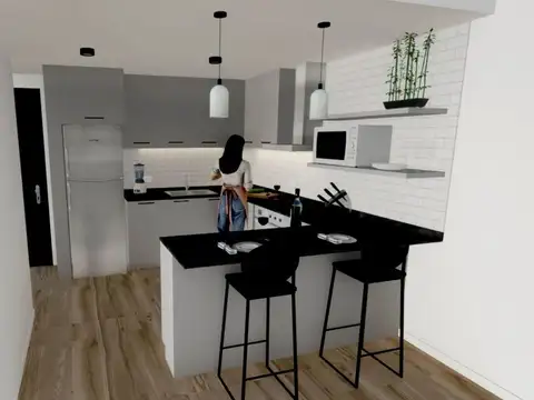 Departamento Monoambiente con 1 baño