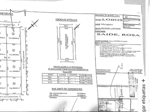 Terreno en Venta de 2000,0 m2