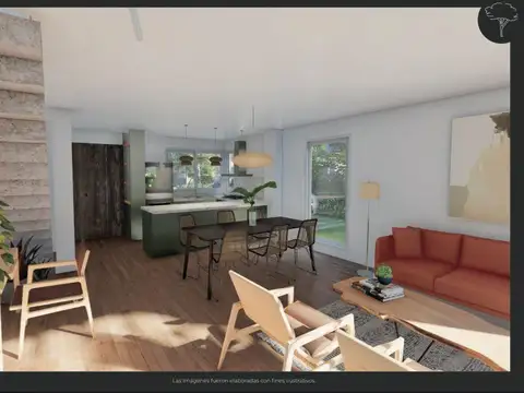 Depto Tipo Casa 3 ambientes con 2 baños