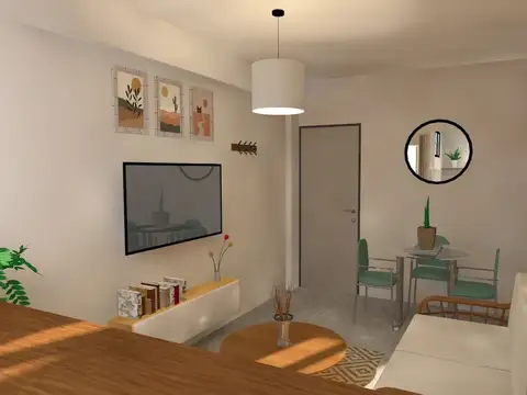 Departamento 2 ambientes con 1 baño