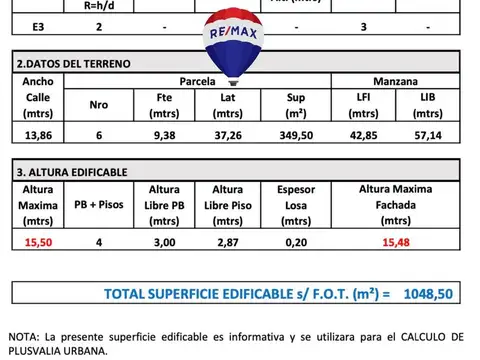 Terreno en Venta de 350,0 m2