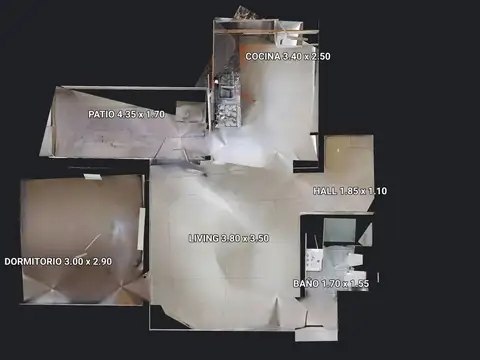 Departamento 2 ambientes con 1 baño