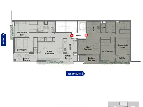 Pje Simeoni 1100, Piso 03