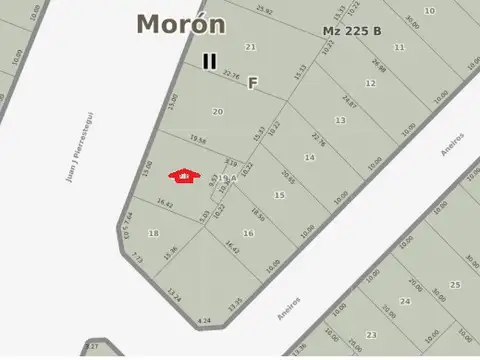 Terreno en Venta 15  mts Frente