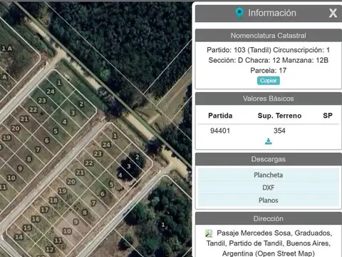 Terreno en Venta 12  mts Frente