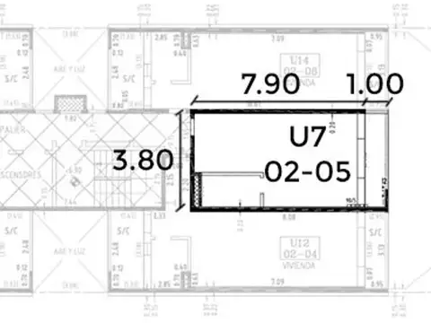 Departamento en Alquiler de Monoambiente