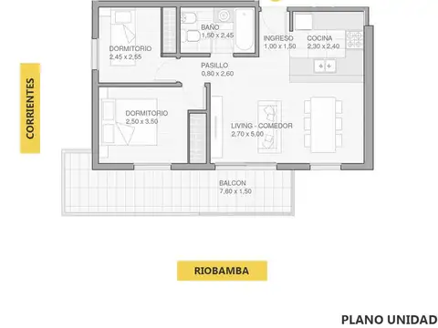 Venta departamento 2 dormitorios Rosario Abasto