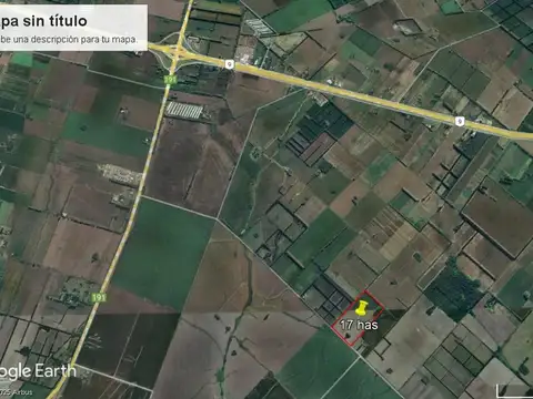 Campo en venta 17 has agrícolas luz enfrente, arboleda.