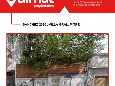 Terreno en Venta en Villa General Mitre, USD 245.000