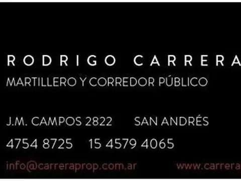 Terreno en Alquiler 28,66  mts Frente