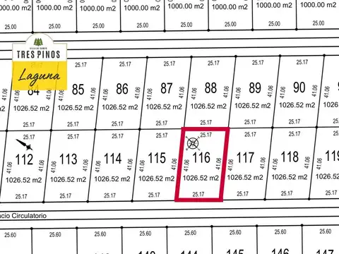Terreno en Venta en Los Tres Pinos, USD 22.000