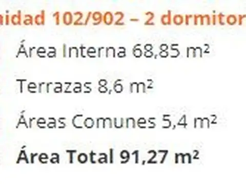 Departamento en Venta 2 años