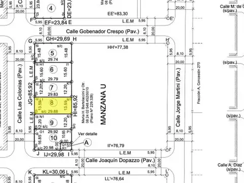 Terreno en Venta de 406,0 m2