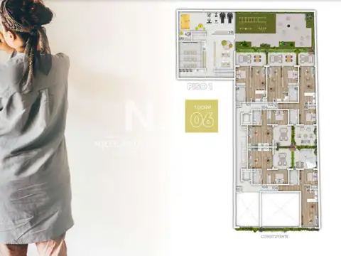 Departamento 2 ambientes con 1 baño