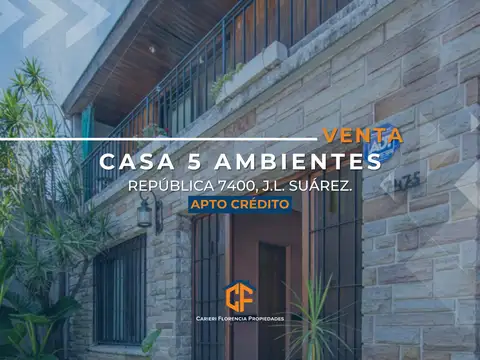 VENTA DE CASA 5 AMBIENTES CON PATIO, TERRAZA Y COCHERA EN ZONA JOSÉ LEÓN SUÁREZ