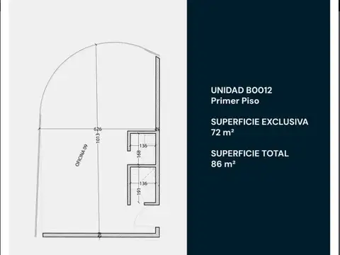 Oficina 3 ambientes con 1 baño