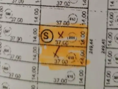 Terreno en Venta 14  mts Frente