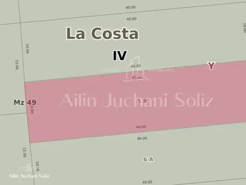 Terreno en Venta 10  mts Frente