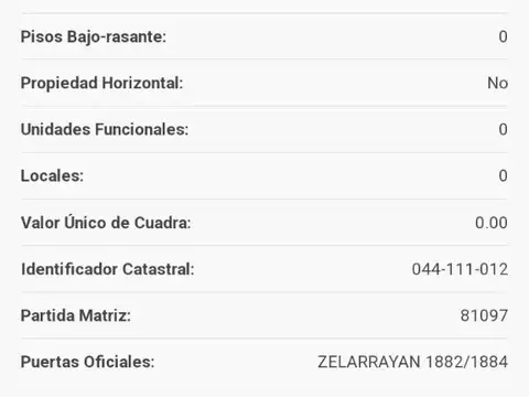 Terreno en Venta 10  mts Fondo