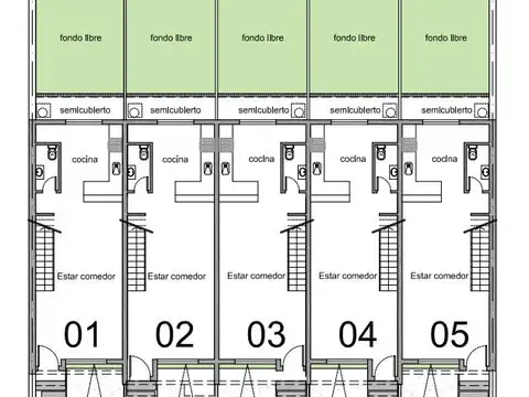 Casa 3 ambientes con 2 baños