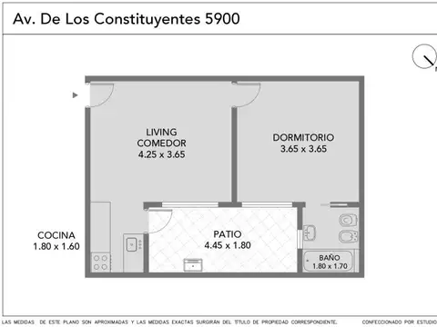Departamento en Venta de 2 ambientes