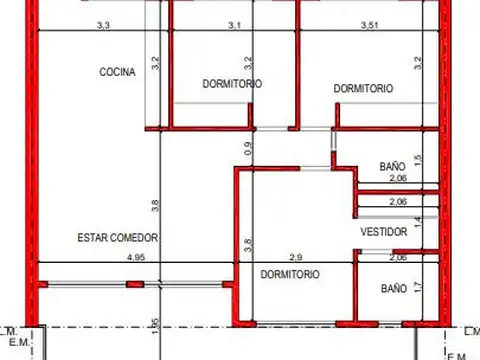 Departamento en Venta en Villa Luzuriaga, USD 195.000