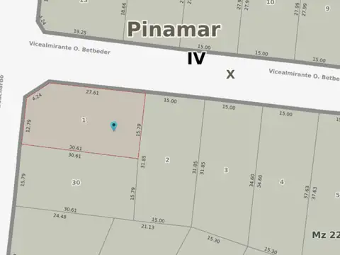 Terreno en venta en Valeria Del Mar. Multifamiliar / Hotelero (Betbeder y Bouchard)