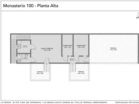 Depto Tipo Casa 4 ambientes con 4 baños