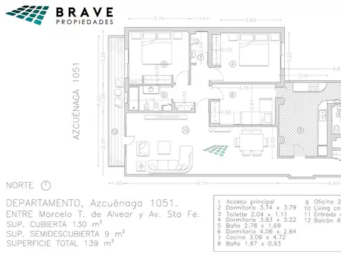 Departamento en Venta de 3 dormitorios