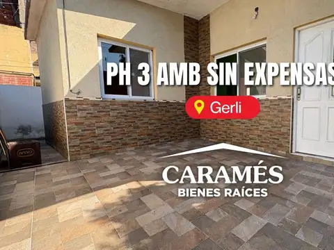 PH de 3 ambientes con patio. Sin expensas.