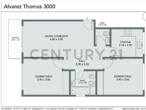 Departamento en Venta de 3 ambientes