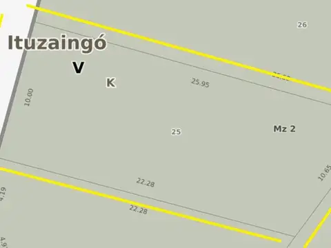VENTA ITUZAINGO LOTE 240M A MEDIA CUADRA COLECTORA