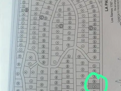 Terreno en Venta 22  mts Frente