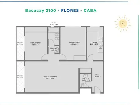 Departamento en Alquiler de 3 ambientes
