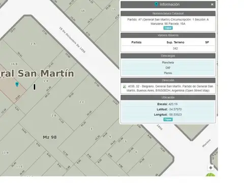 Terreno en Venta en Centro, USD 360.000