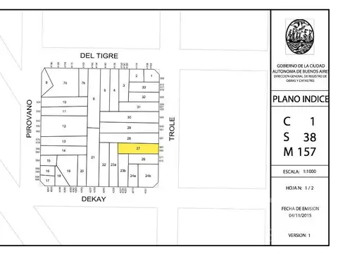 Terreno en Venta en Pompeya, USD 185.000