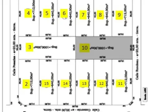 Terreno en Venta de 1000,0 m2